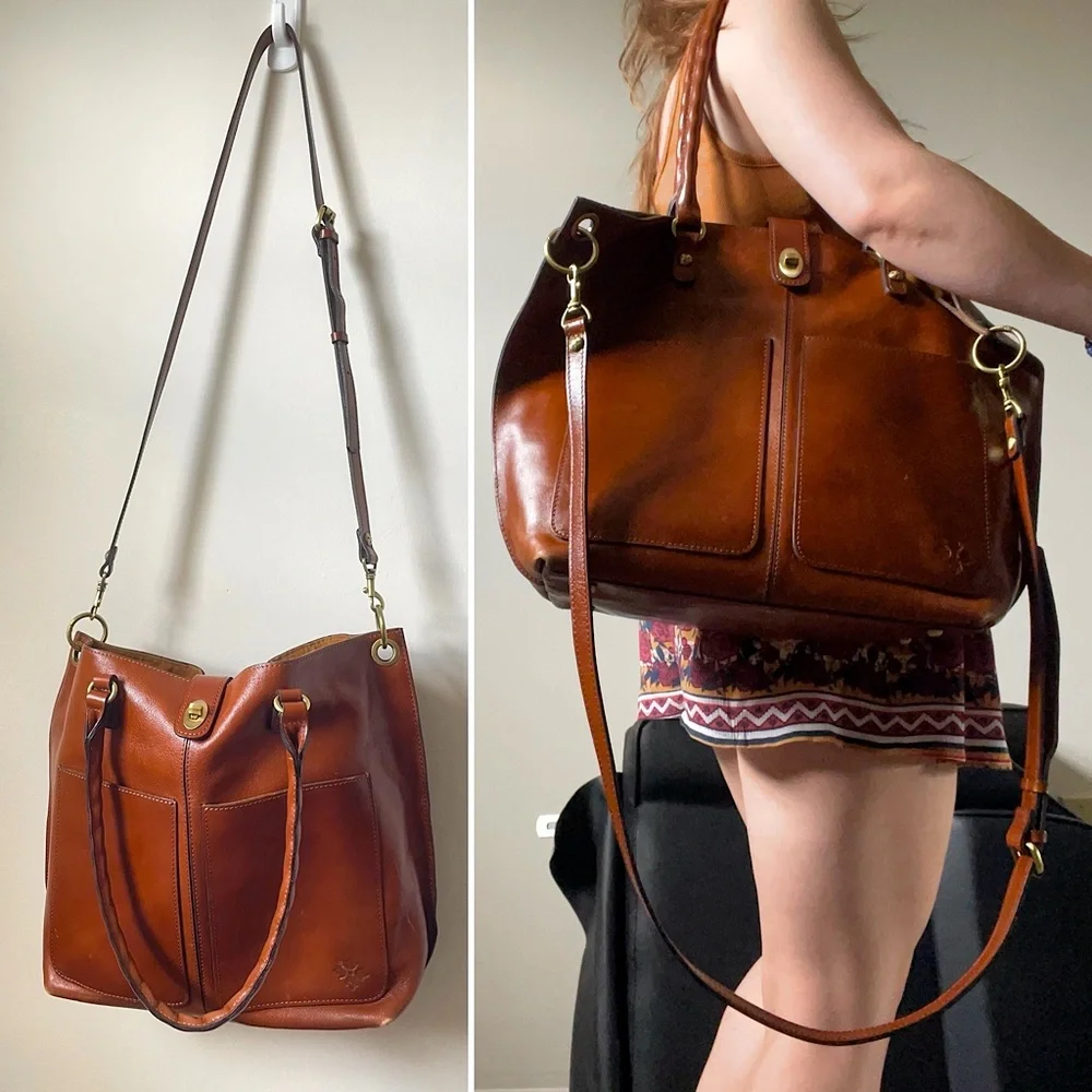 Patricia Nash⚡️XL Heritage Marseille Burnished Convertible Crossbody Tote - Picture 15 of 16